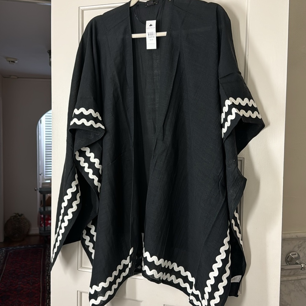 Ann Taylor Ric Rac Open Poncho 613650 - Picture 4 of 8